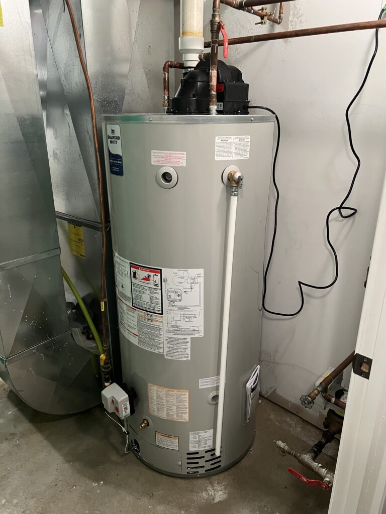 Bradford White high-efficiency water heater installation in Toronto home