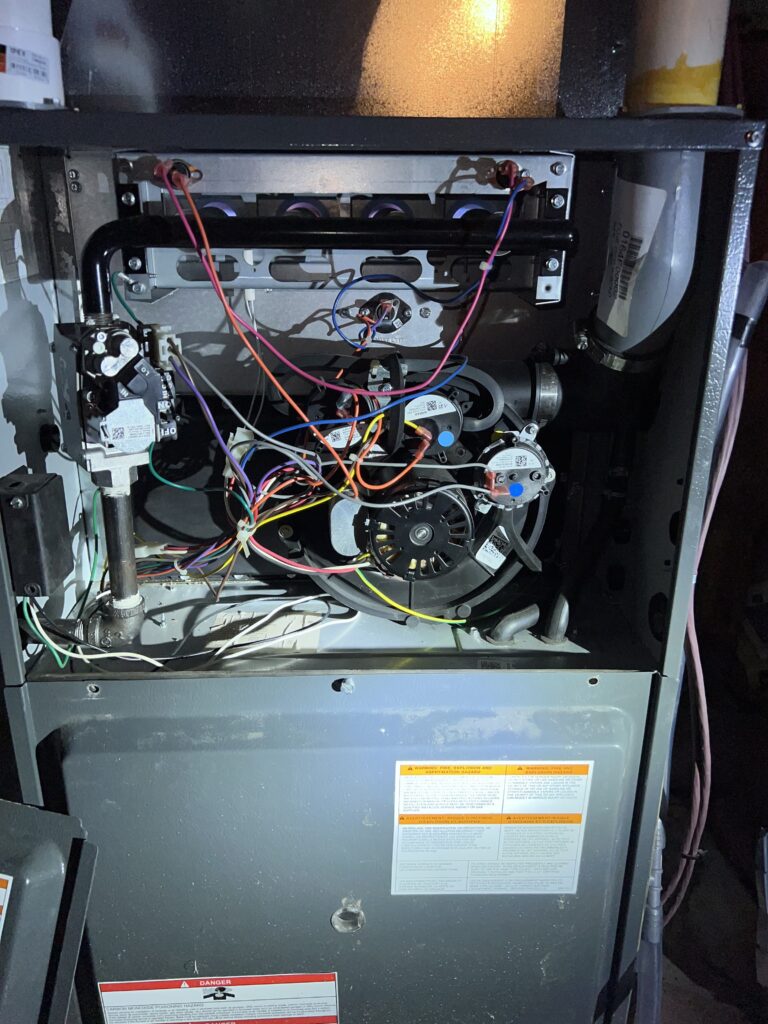 Fully repaired furnace operating safely in a Mississauga home