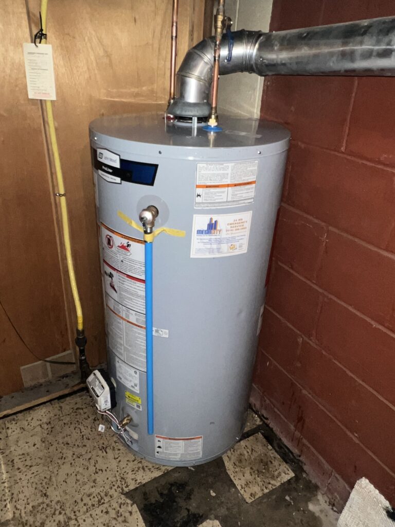 John Wood ProLine water heater installation in Mississauga basement by Real Deal HVAC