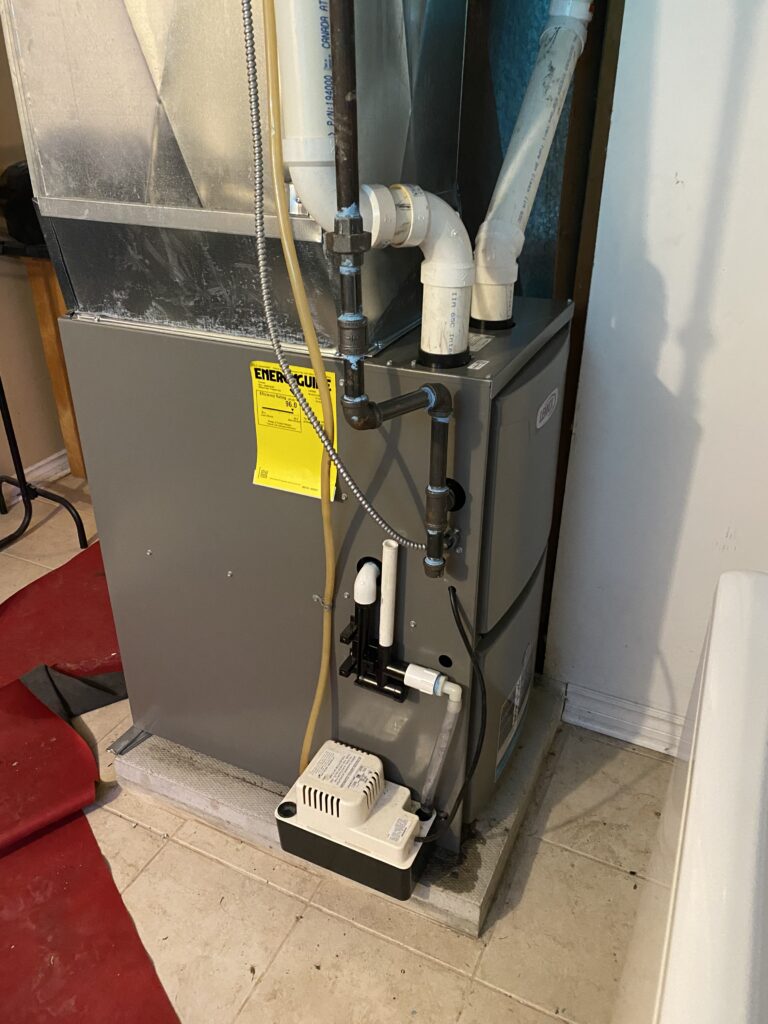 Lennox furnace installation in Mississauga basement by Real Deal HVAC