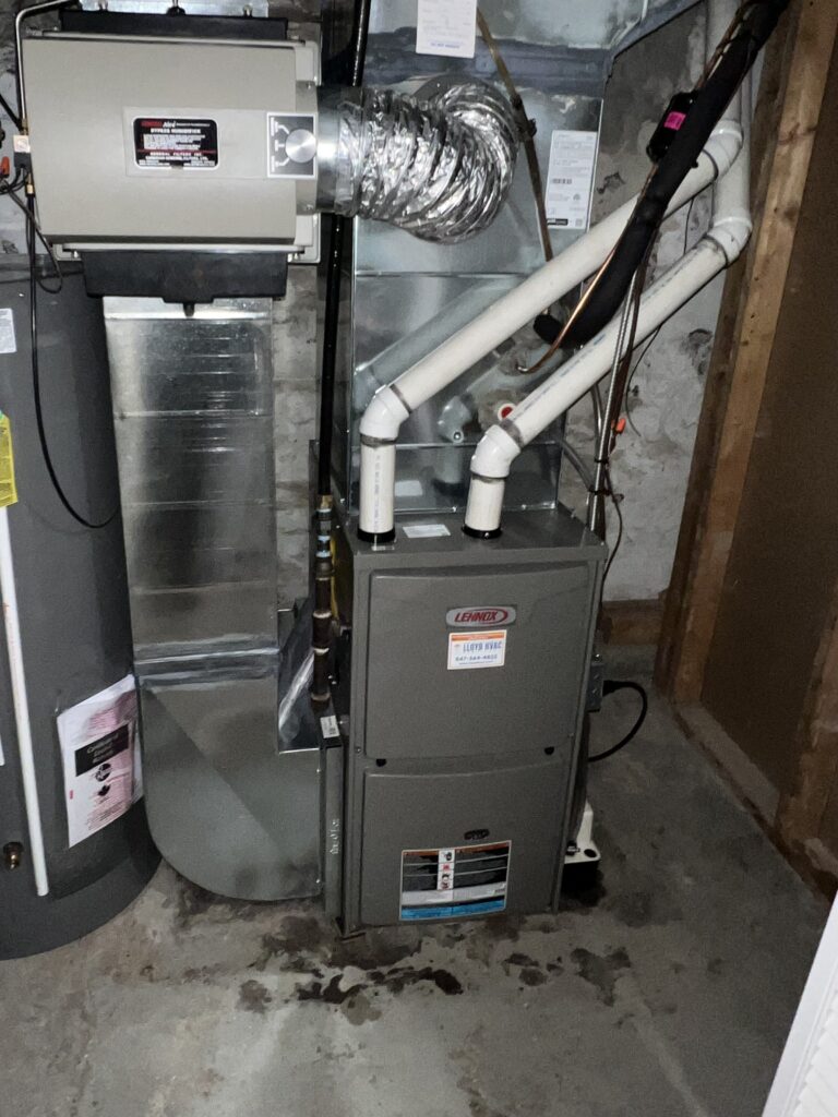 Lennox furnace installation in Mississauga home basement
