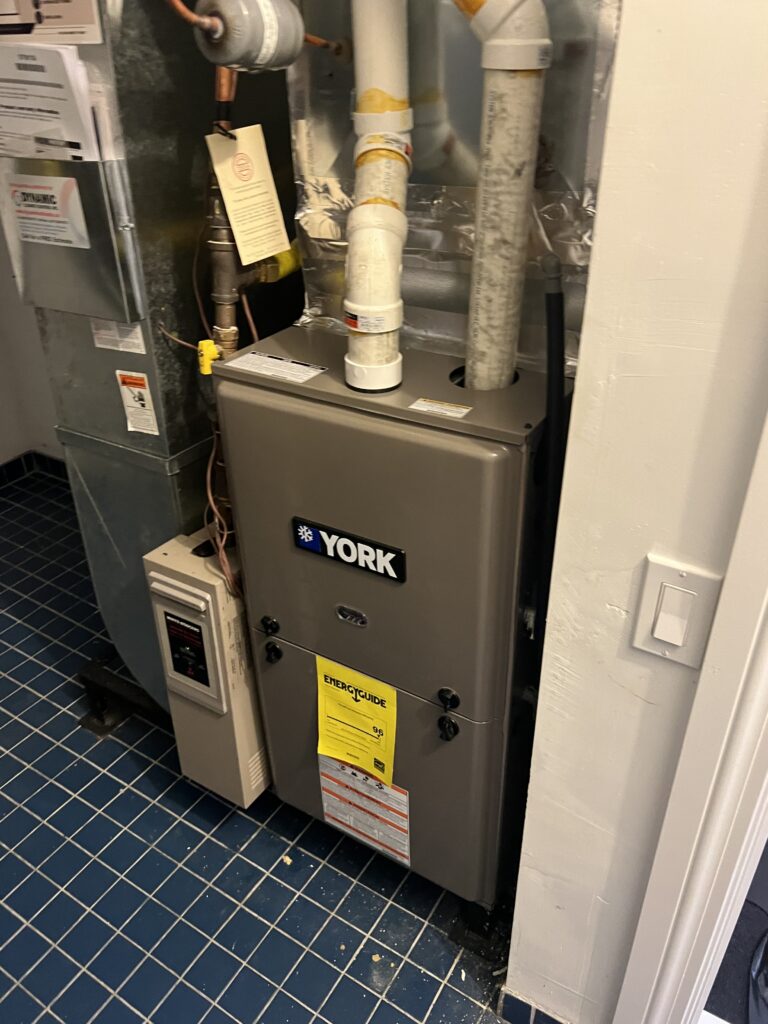 York furnace installation in Mississauga home basement by Real Deal HVAC